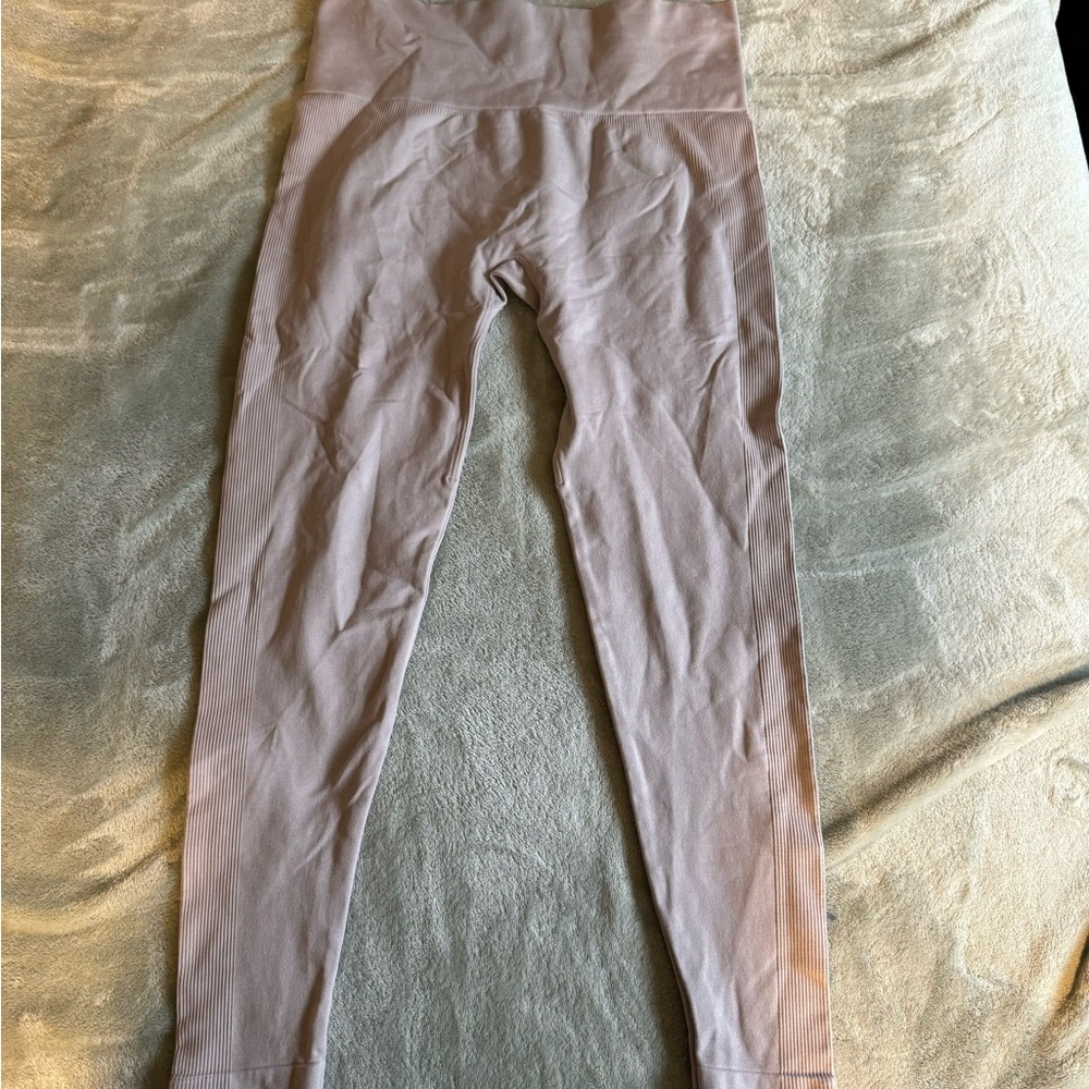 Light Beige High-Waisted Leggings